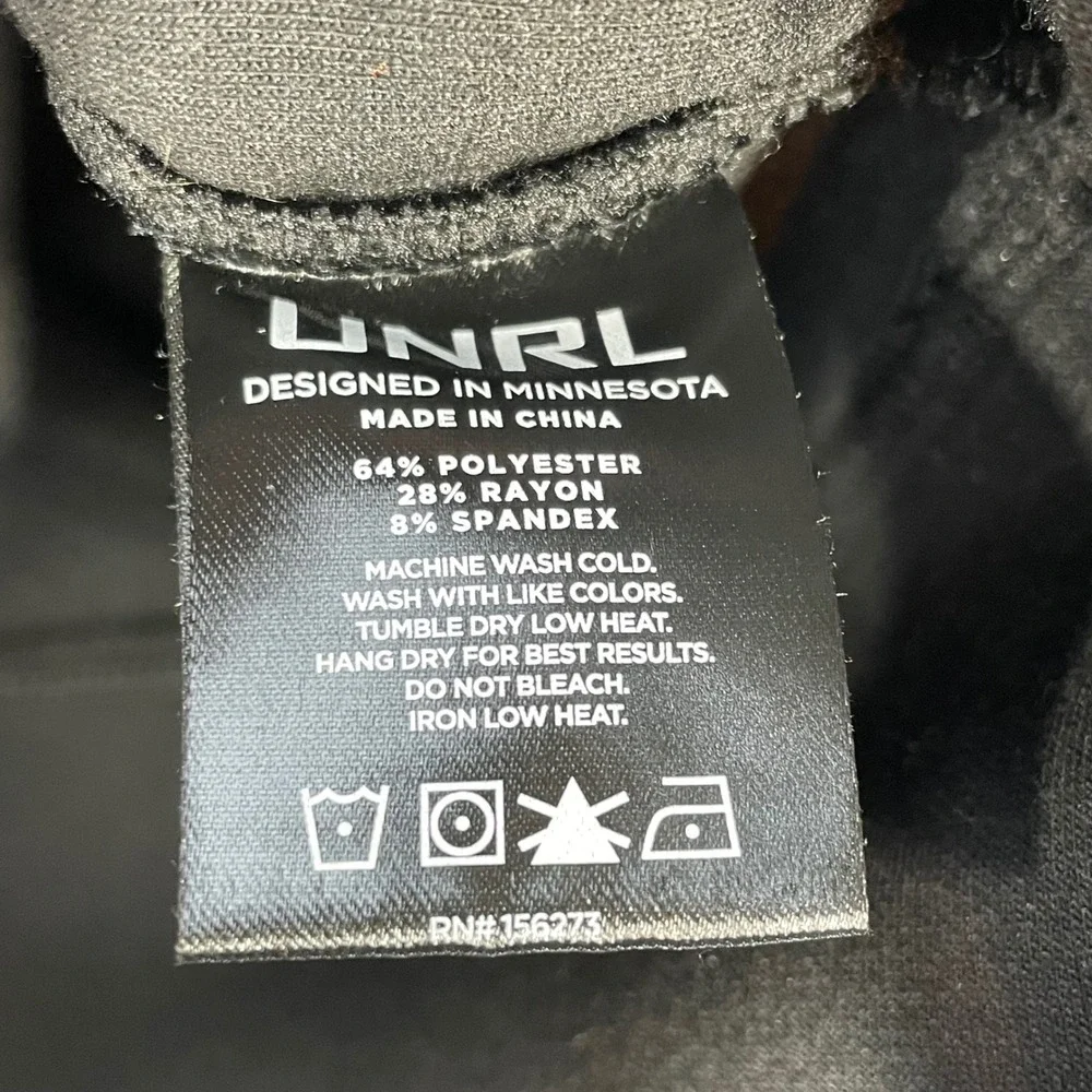 UNRL Black Leave A Legacy Crossover Hoodie Mens Small